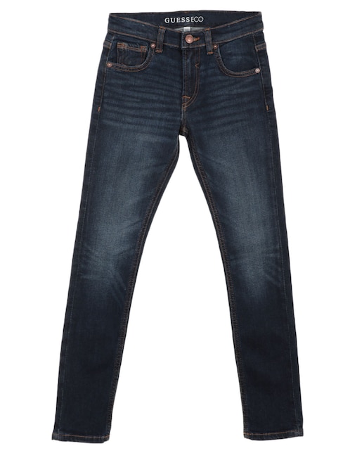 Jeans slim Guess lavado obscuro para niño