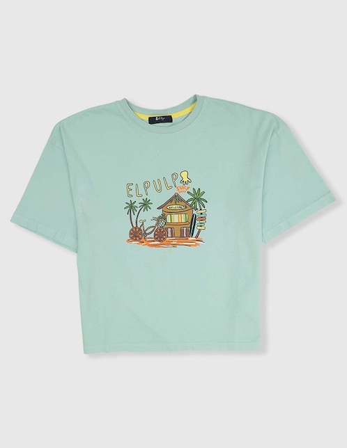 Playera El Pulpo manga corta para niño