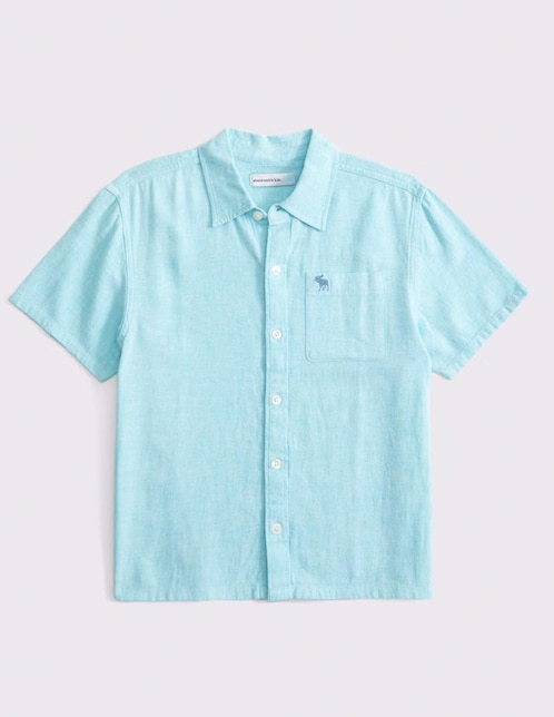 Camisa casual Abercrombie & Fitch de algodón manga corta para niño