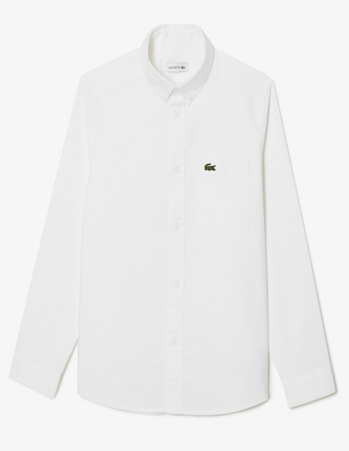 Camisa casual Lacoste Core Essentials de algodón manga larga infantil