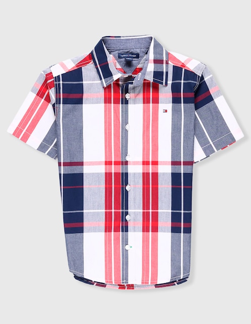 Camisa casual Tommy Hilfiger de algodón manga larga para niño