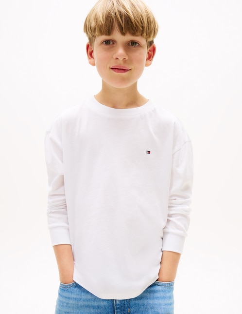 Playera Tommy Hilfiger manga larga para niño