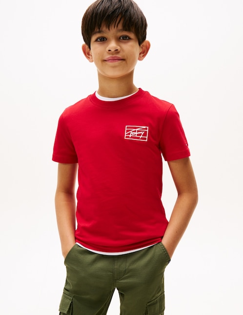 Playera Tommy Hilfiger manga corta para niño