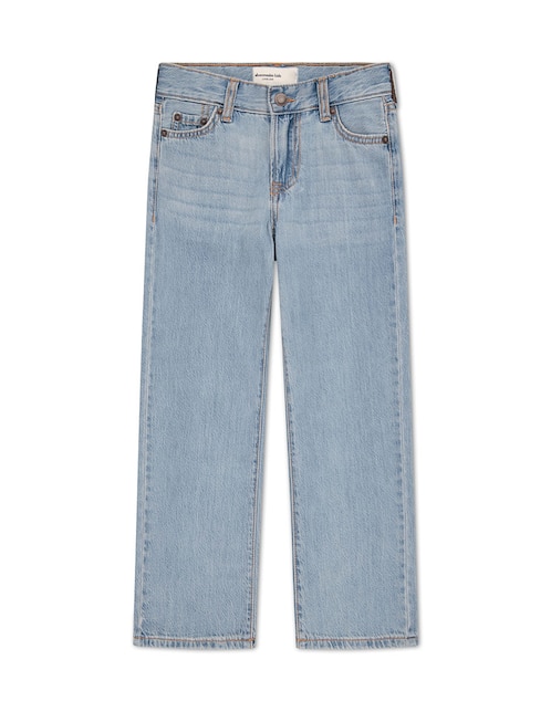 Jeans straight lavado claro para niño 1