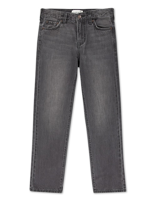 Jeans straight Abercrombie & Fitch lavado obscuro para niño