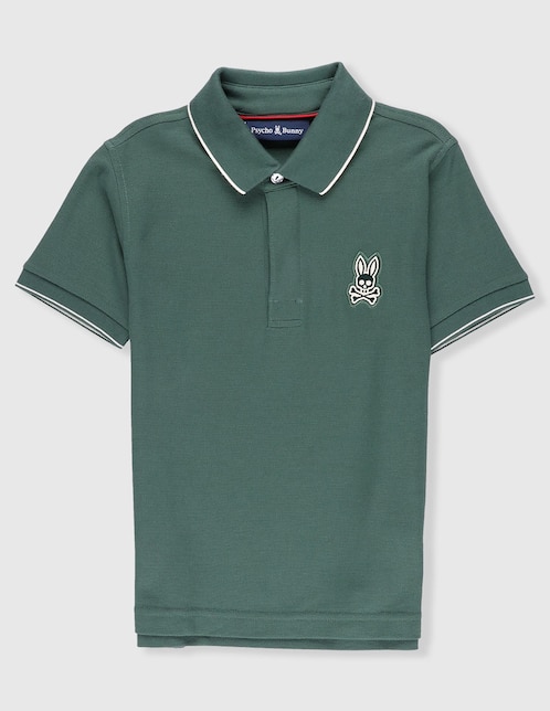 Playera tipo polo de algodón para niño 1