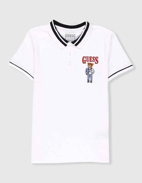 Playera tipo polo de algodón para niño 1