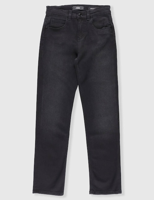 Jeans straight Guess lavado obscuro para niño