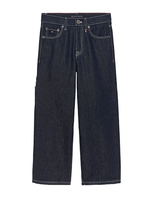 Jeans straight lavado obscuro para niño 1