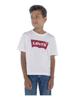 Playera Levi's estampado gráfico manga regular para niño