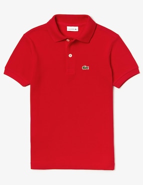 Playera Tipo Polo Lacoste De Algodón Para Niño