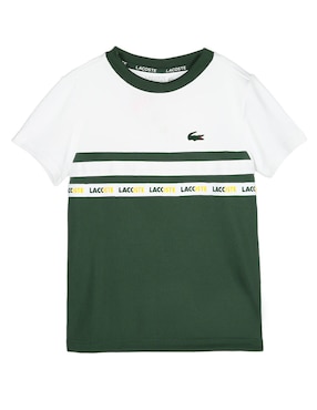 Playera Lacoste Manga Corta Para Niño