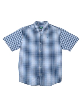 Camisa Casual Benetton De Algodón Manga Corta Para Niño