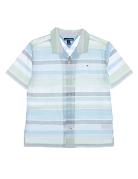 Camisa Casual Tommy Hilfiger De Algodón Manga Corta Para Niño