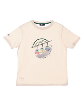 Playera El Pulpo Manga Corta Para Niño