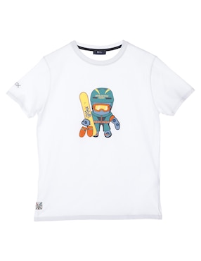 Playera El Pulpo Manga Corta Para Niño