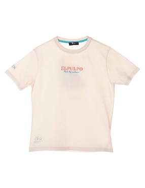 Playera El Pulpo Manga Corta Para Niño