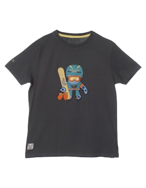 Playera El Pulpo Manga Corta Para Niño