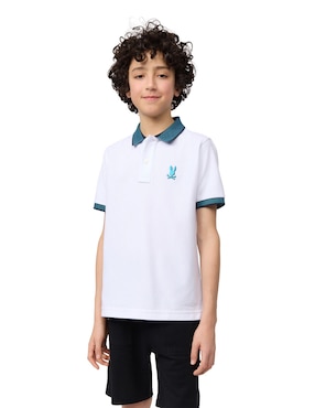 Playera Tipo Polo Psycho Bunny De Algodón Pima Para Niño