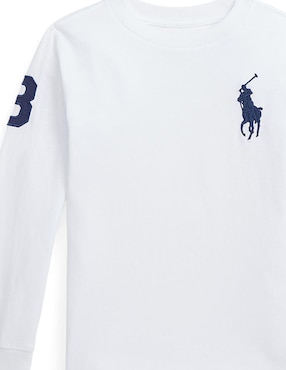 Playera Polo manga larga para niño