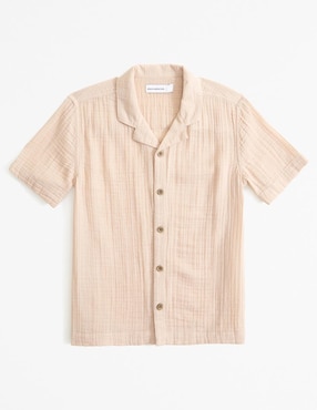 Camisa Casual Abercrombie & Fitch De Algodón Manga Corta Para Niño