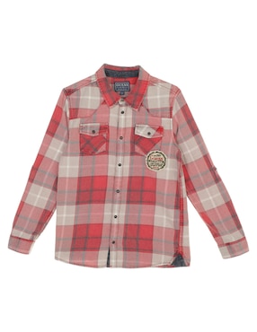 Camisa Casual GUESS De Algodón Manga Larga Para Niño