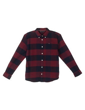 Camisa Casual Tommy Hilfiger De Algodón Manga Larga Para Niño