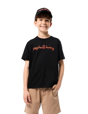 Playera Psycho Bunny Manga Corta Para Niño