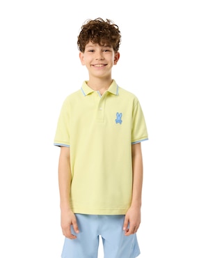 Playera Tipo Polo Psycho Bunny De Algodón Pima Para Niño