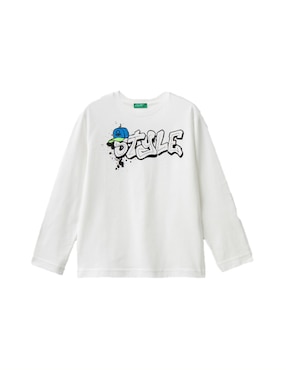 Playera Benetton Manga Larga Para Niño