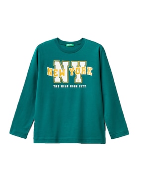 Playera Benetton Manga Larga Para Niño