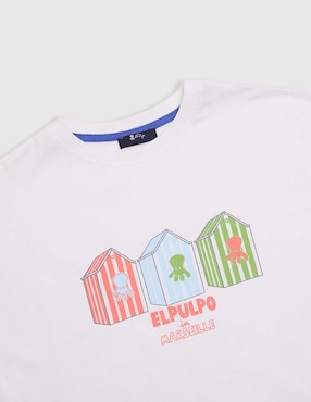 Playera El Pulpo manga corta para niño