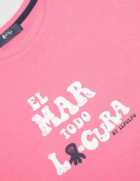 Playera El Pulpo manga corta para niña