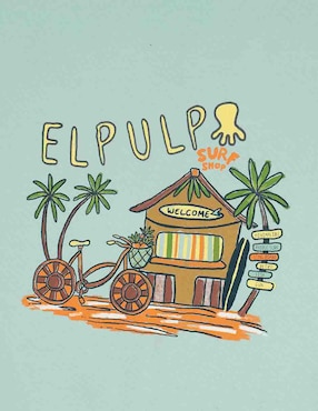 Playera El Pulpo manga corta para niño