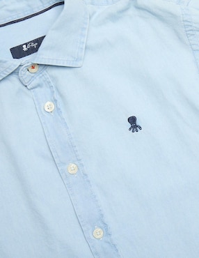 Camisa casual El Pulpo de algodón manga larga para niño