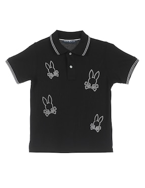 Playera Tipo Polo Psycho Bunny De Algodón Para Niño