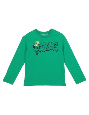 Playera Benetton Manga Larga Para Niño