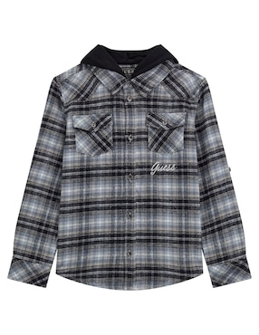 Camisa Casual GUESS De Algodón Manga Larga Para Niño