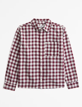 Camisa Casual Abercrombie & Fitch De Algodón Manga Larga Para Niño