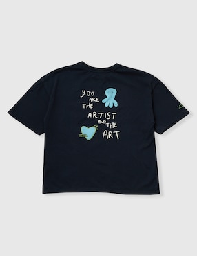 Playera El Pulpo manga corta para niña