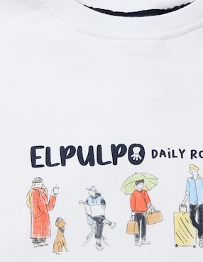 Playera El Pulpo manga corta para niño