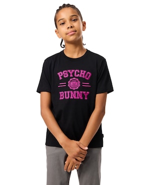 Playera Psycho Bunny Manga Corta Para Niño