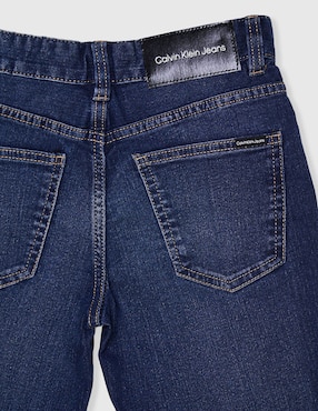Jeans slim Calvin Klein lavado obscuro para niño