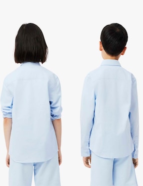 Camisa casual Lacoste Core Essentials de algodón manga larga infantil