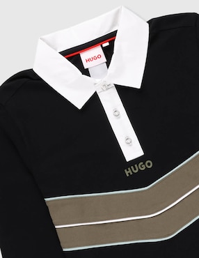 Playera tipo polo Hugo de algodón para niño