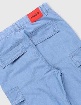 Jeans cargo baggy Hugo lavado medio para niño