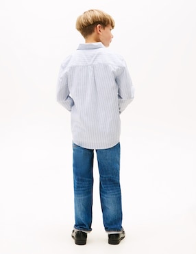 Camisa casual Tommy Hilfiger de algodón manga larga para niño