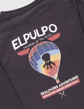 Playera El Pulpo manga larga para niño