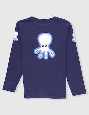 Playera El Pulpo manga larga para niño