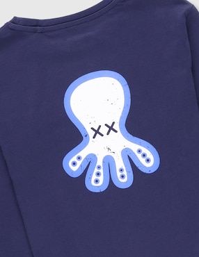 Playera El Pulpo manga larga para niño